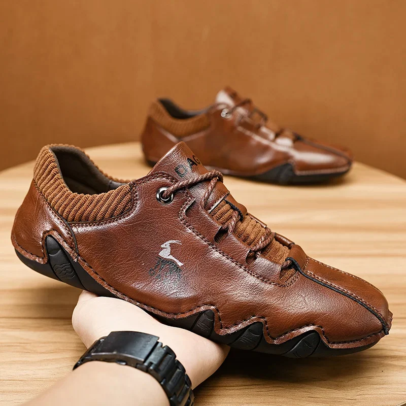 Italian Hand Stitched Boots Plus Size Men's Octopus Casual Shoes