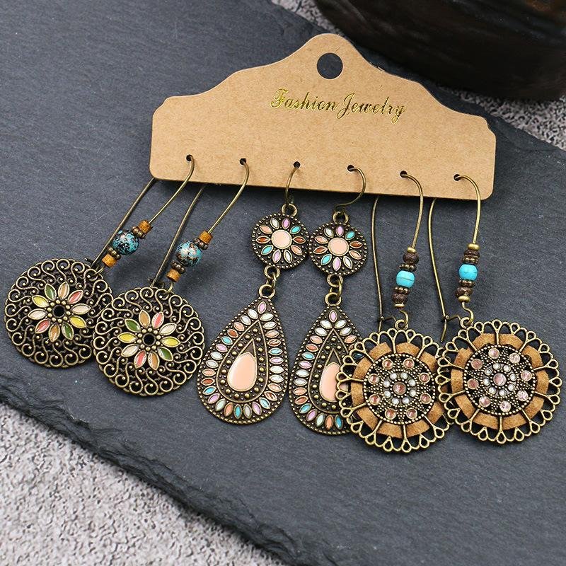 Bohemian Hand-woven tassel earrings(3 Set)