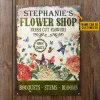 Personalized Floristry Cut Fresh Customized Classic Metal Signs