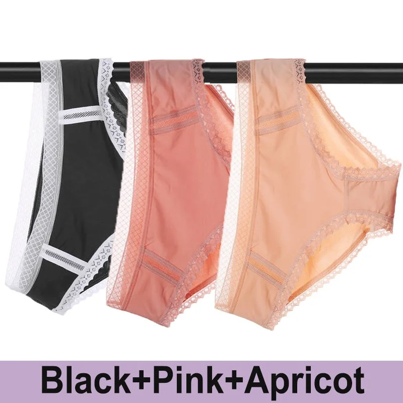 3PCS/Set Seamless Underwear Sexy Lace Panties Women Panties Female Underpants Briefs Soft Smooth Panties  Intimates Lingerie