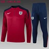 2024 England Half-Pull Training Suit Red Football Shirt 1:1 Thai Quality