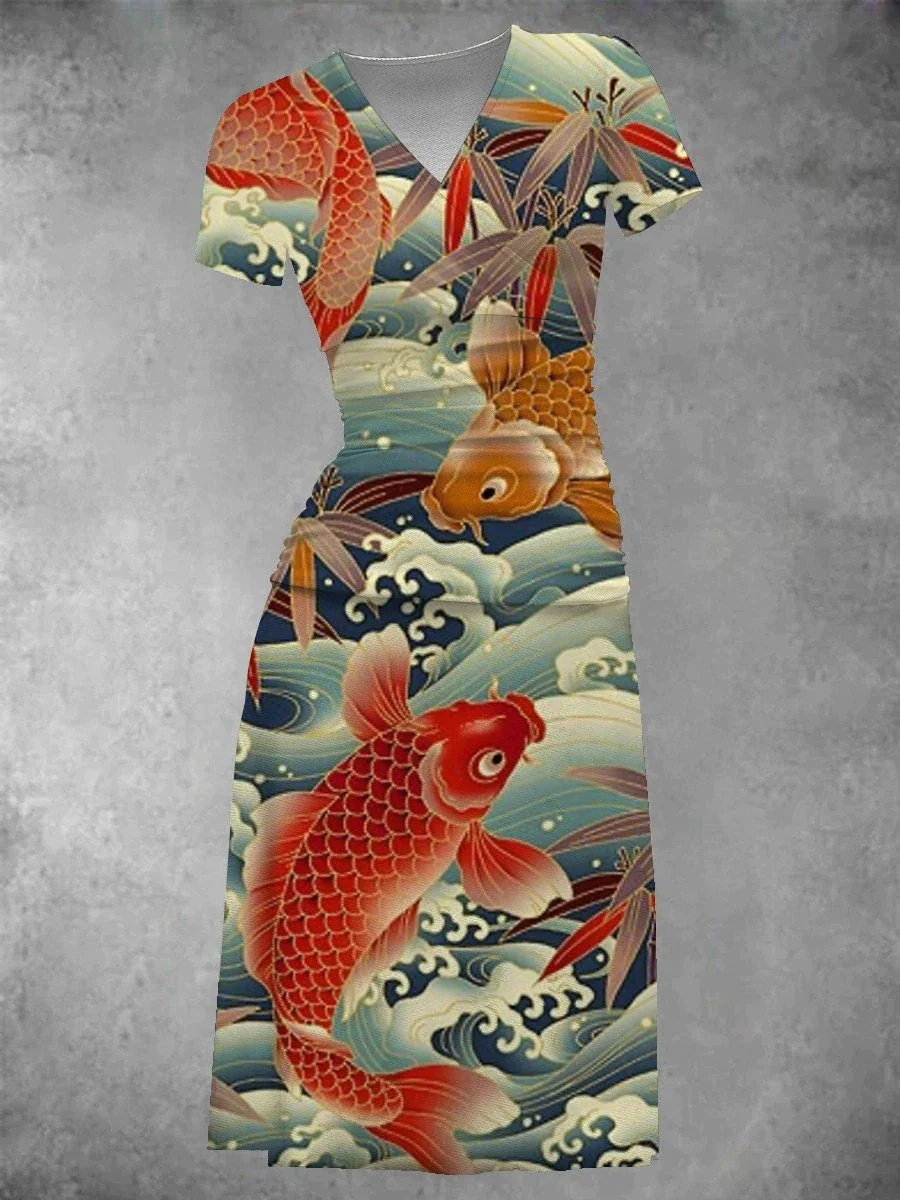 Women's Retro Koi Minxi Dress