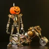 3D Mechanical Puzzles Pumpkin Knight Motorcycle Metal Model Kit Diy Halloween Son of the Dark Night Assemble Toys