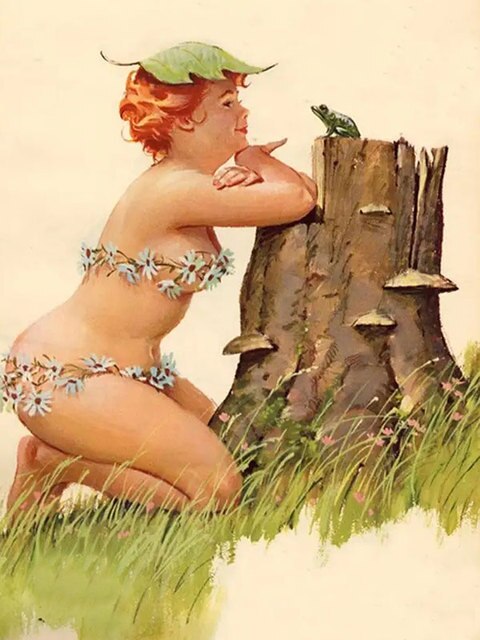 Sexy Fat Woman Posters Print Female Fishing Drawing Swimming Canvas Paintings Wall Art Bedroom Living Room Home Decoration Mural
