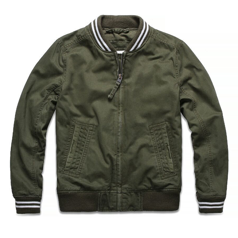 Casual Camouflage Washed Casual Baseball Jacket