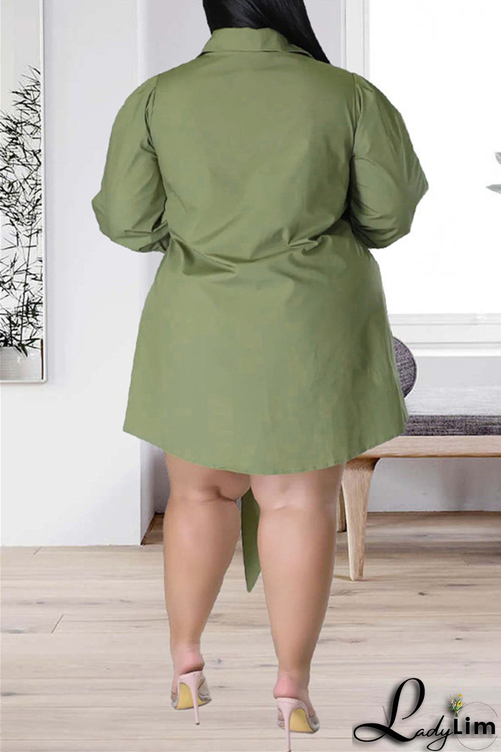 White Fashion Casual Solid Patchwork Turndown Collar Shirt Dress Plus Size Dresses