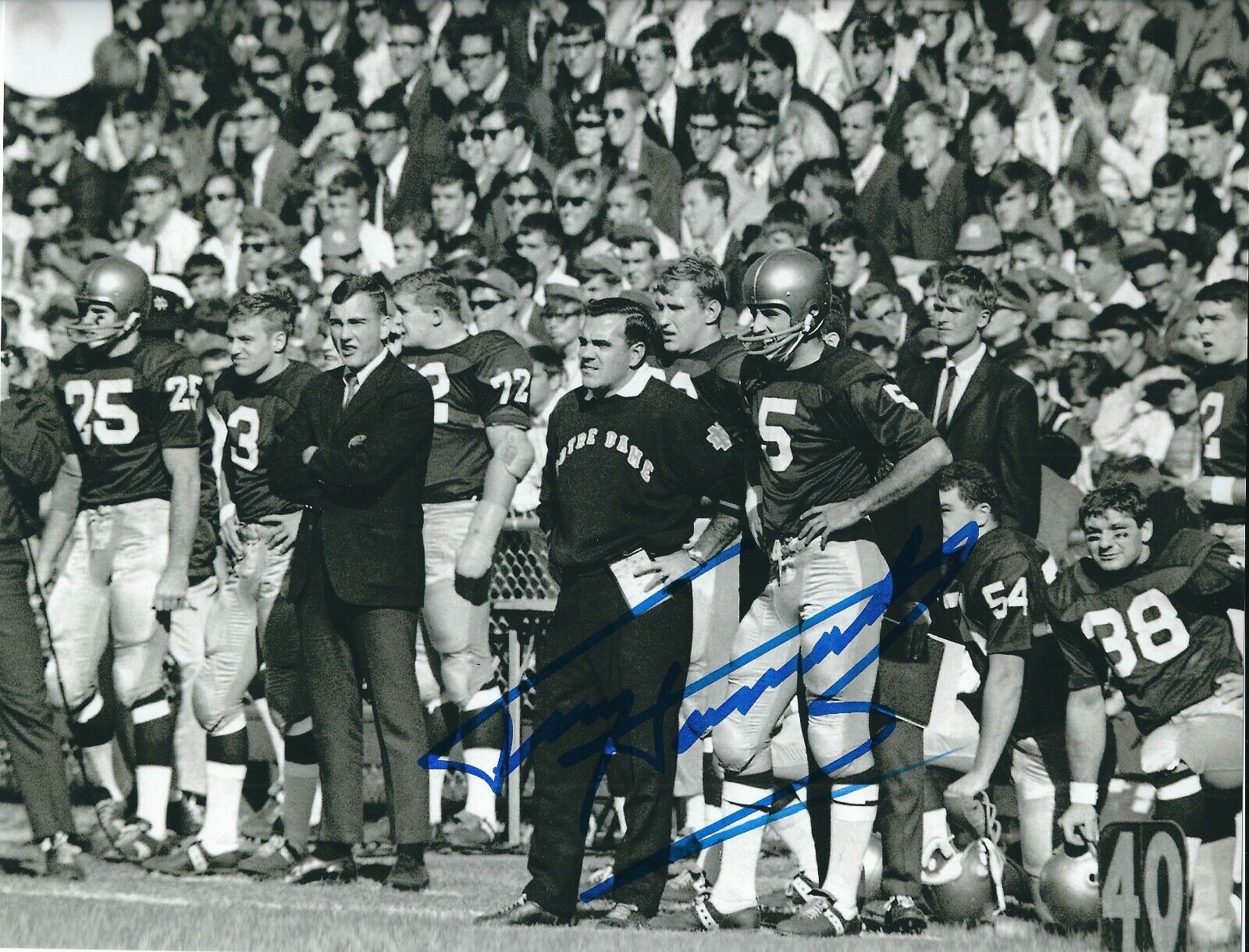 Autographed Terry Hanratty University of Notre Dame 8x10 Photo Poster painting - w/Show ticket