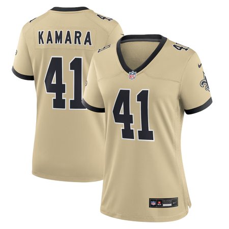 Women's New Orleans Saints #41 Alvin Kamara  Gold Gameday Golds Alternate Game Player Jersey