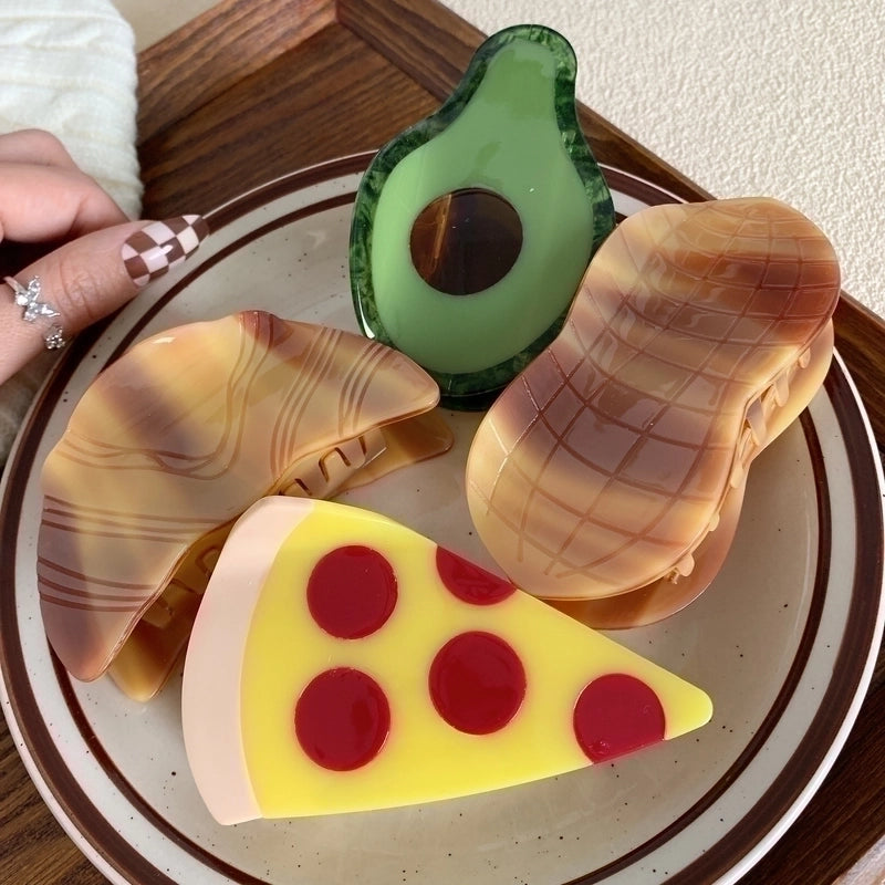 Women's Cartoon Style Cute Geometric Acetic Acid Sheets Hair Claws