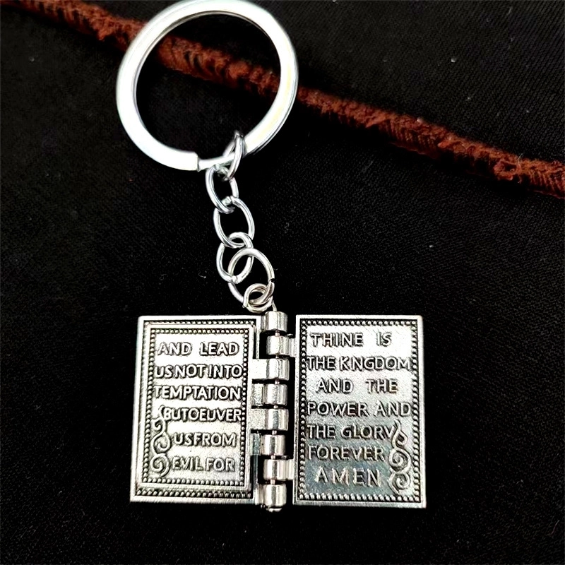 Minimalist Book Letter Alloy Plating Keychain