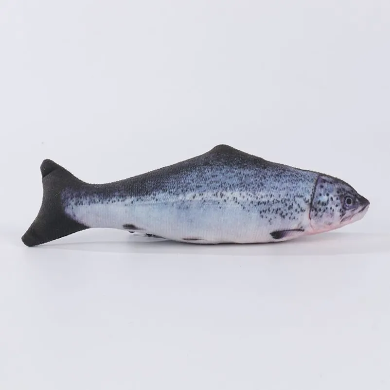 Tegooe Cat Teasing Toy Plush Fish - Interactive Chew Toy for Cats
