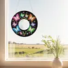 2pcs/set DIY Flowers Hanging Mirror Diamond Art Wall Door Decoration Kit