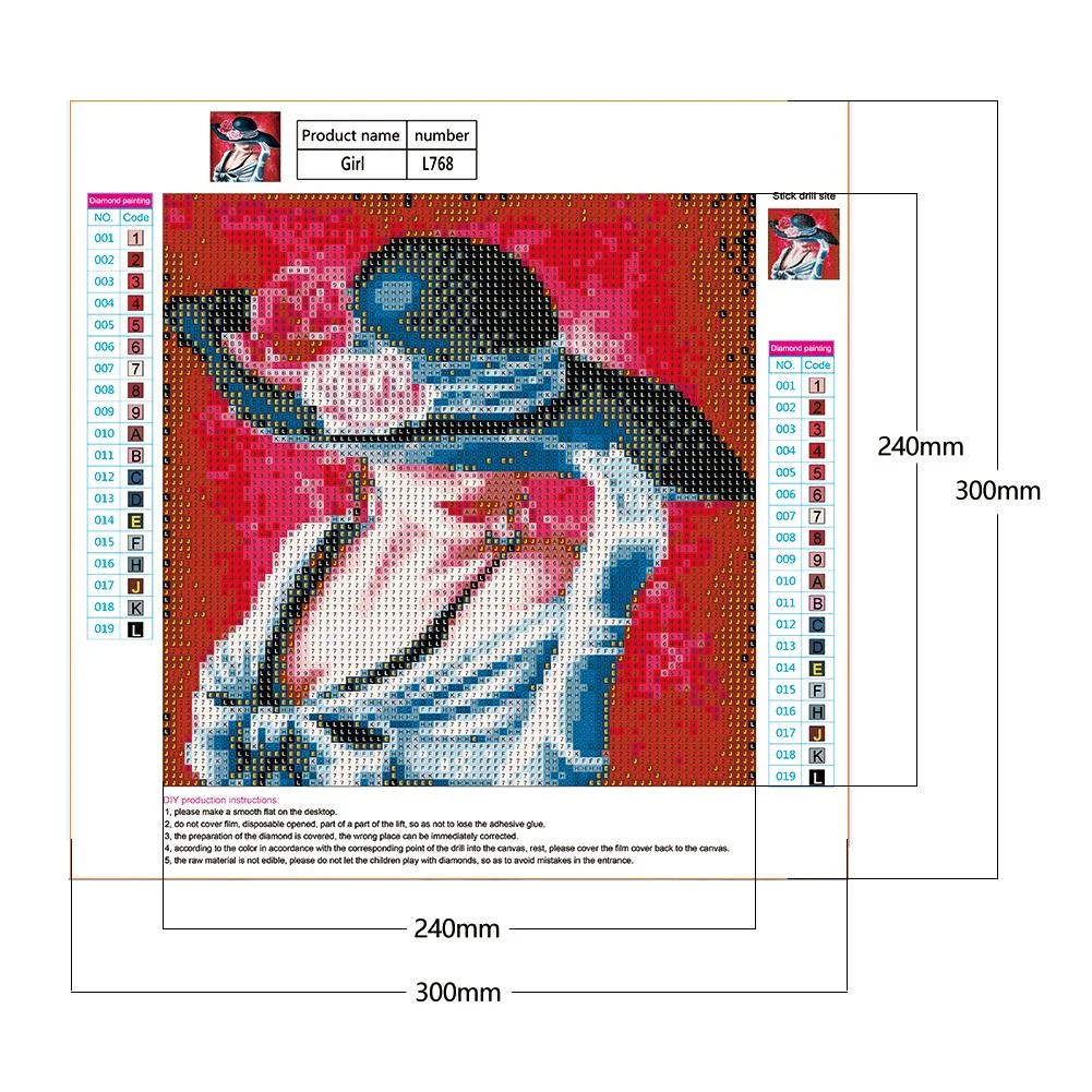 Diamond Painting - Full Round Drill - Lady(30*30cm)