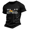 Men's Vintage Gulf Of Mexico Since 1550 Florida Beach Coast Print Cotton Short Sleeve T-Shirt by Inlyline