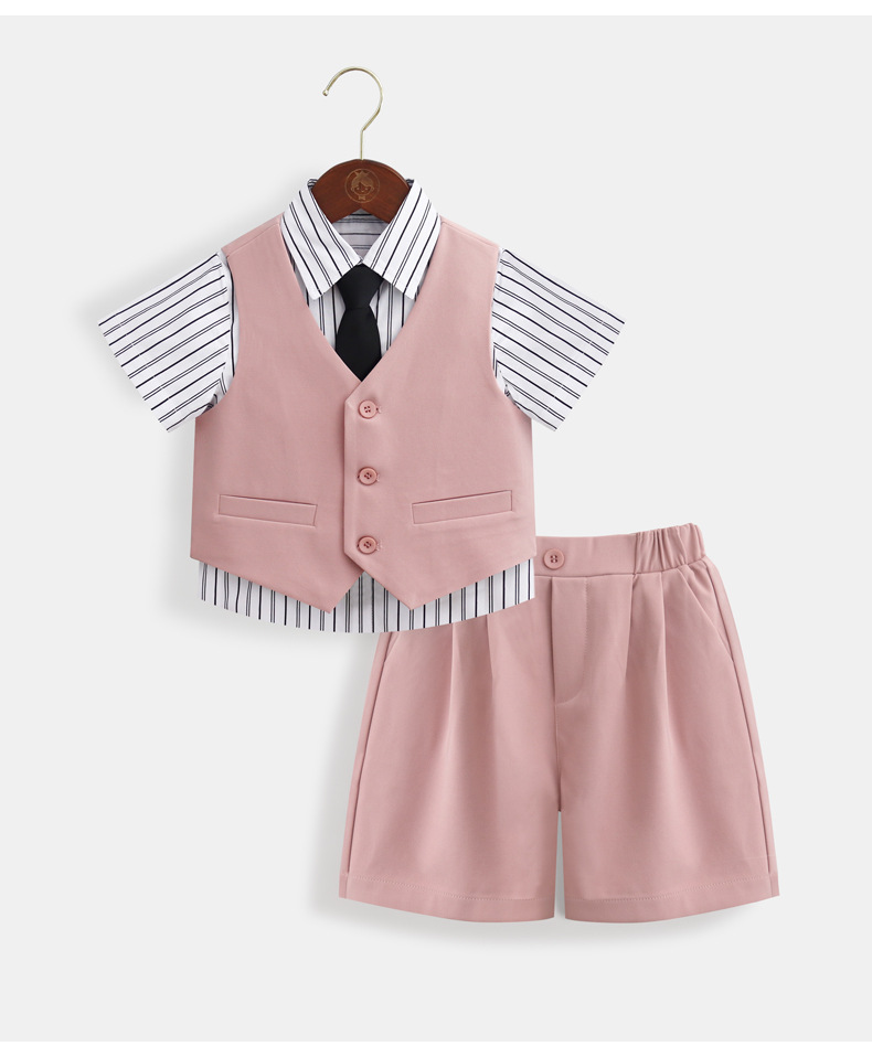 Children's suits, formal wear, British style vests, wide-legged children's academic photography outfits, kindergarten activity performance costumes