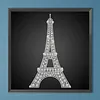 DIY Pearl Painting Eiffel Tower for Home Wall Decor(25x25cm)