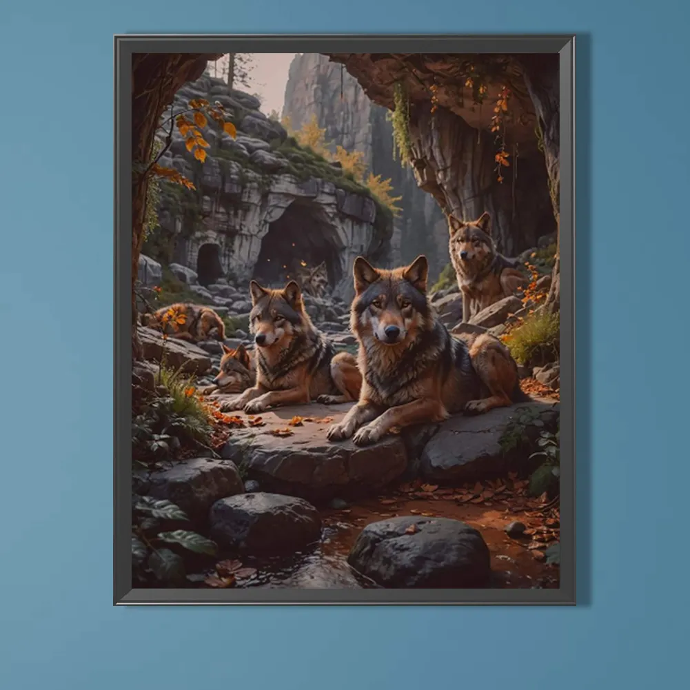 Diamond Painting - Full Round Drill - Wolf(Canvas|40*50cm)