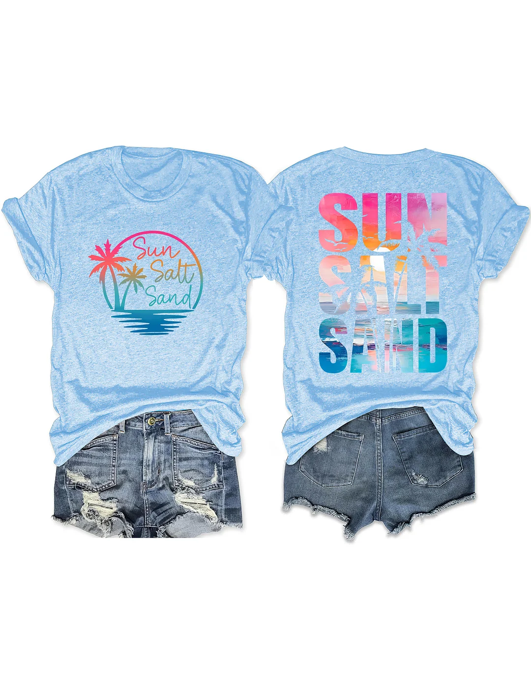 Retro Summer Sun Salt Sand T-shirt