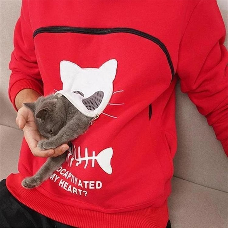 Cat Lovers Hoodie Cuddle Pouch Sweatshirt