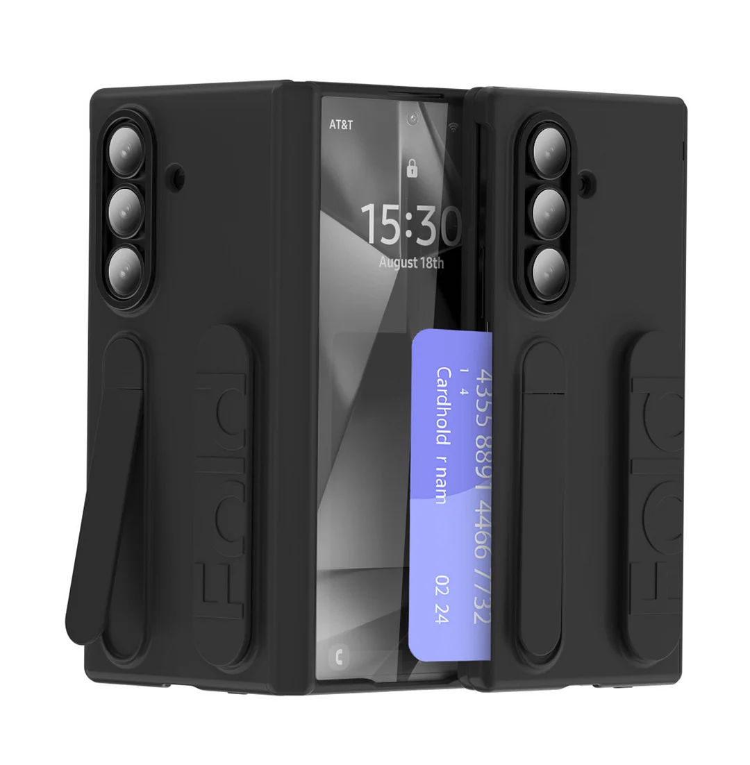 Suitable For Samsung Zfold7 Mobile Phone Case Fold6 Folding Wristband Card Hinge Shell Film Integrated Protective Case Fold5