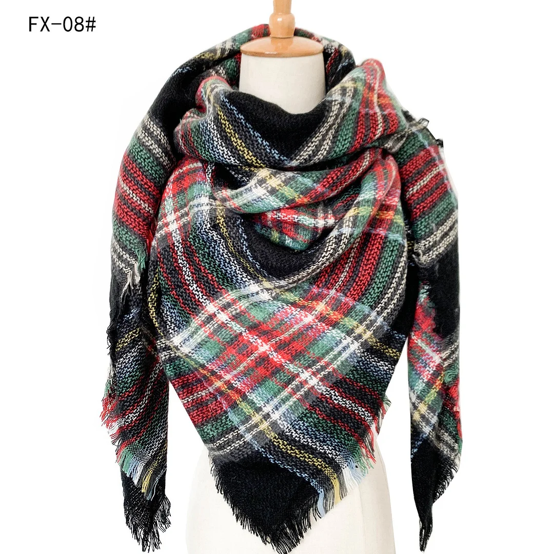Plaid Pashmina Scarf Winter Scarf For Women