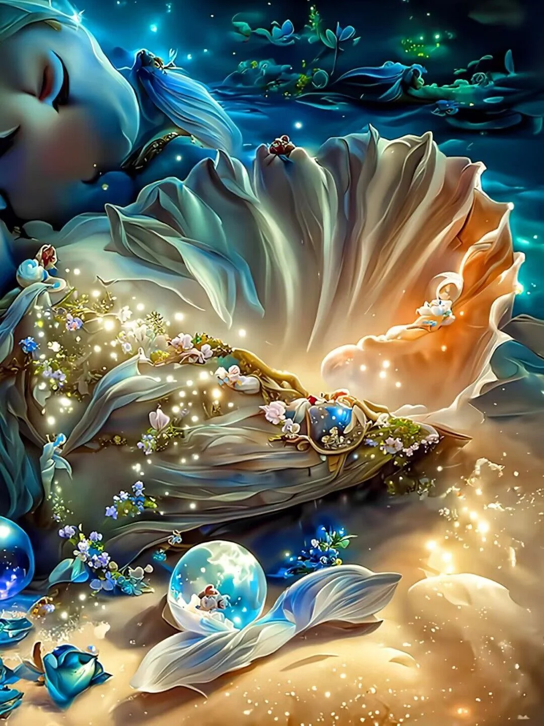 Diamond Painting - Full Round/Square Drill - Dream Conch (30*40 - 50*60cm)