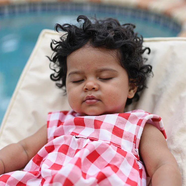 20" Realistic Reborn Handmade African American Baby Girl Pisico, Best Gift for Your Loved One