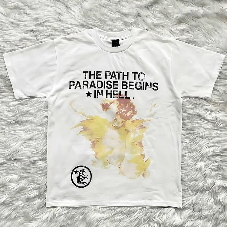 Sopula Hellstar The Path To Paradise Begins In Hell Print Cotton T-Shirt