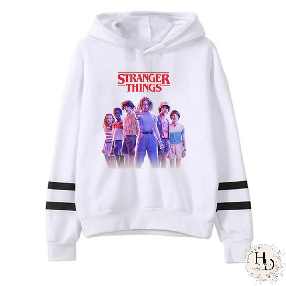 Stranger Things Printed Hoodies Unisex Hooded Sweatshirts Cozy Tops Pullovers