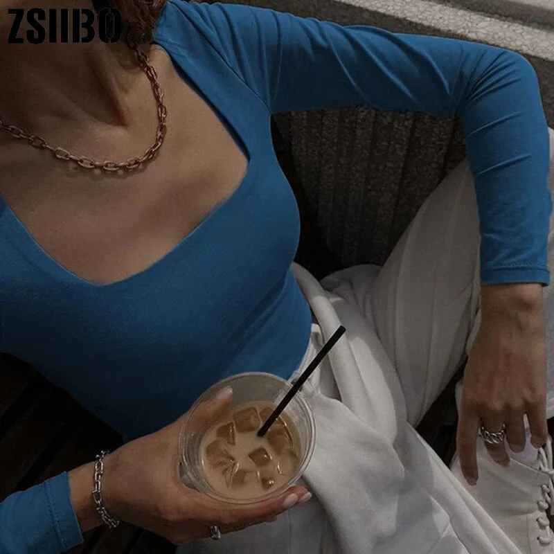 Women Body streetwear dropshipping Bodysuit Long Sleeve Forefair Sexy Bodycon Square Neck Sheath Crotch Basic Black Overalls Top