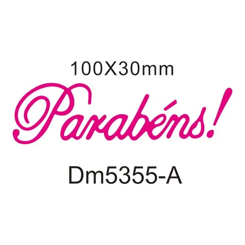 New Happy Birthday in Portuguese Metal Cutting Dies Decorative Scrapbooking Steel Craft Die Cut Embossing Paper Cards Stencils