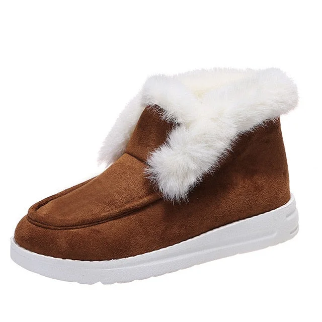 Orthopedic Women Boots Warm Plush Fur Chic Snow Ankle Boots Radinnoo.com