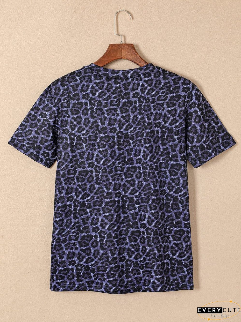 Wild West Leopard Print Graphic Tee in Smoke Gray