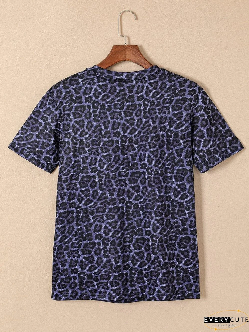 Wild West Leopard Print Graphic Tee in Smoke Gray