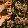 6pcs DIY Pearl Diamond Painting Christmas Tree Hanging Ornaments