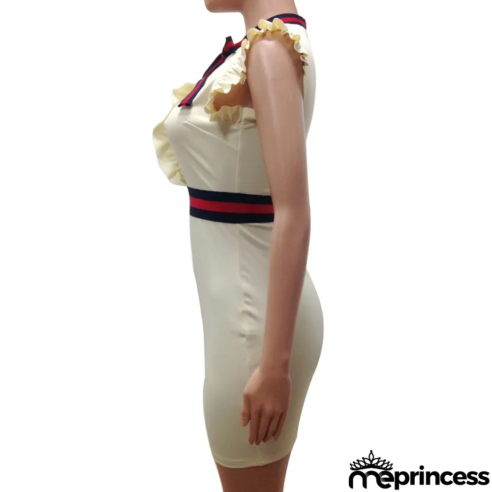 Office Lady Detailed Dress with Tie