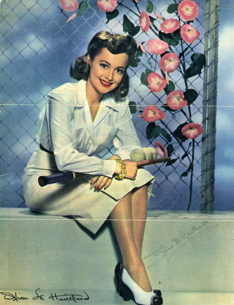 Olivia De Havilland Jsa Coa Hand Signed 1940`s 8x10 Photo Poster painting Authentic Autograph