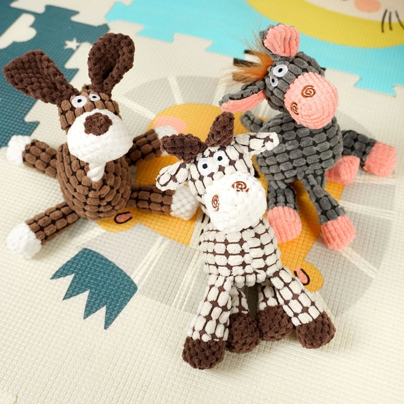 Pet Pineapple Grid Dog Cotton Rope Chew Resistant Cat Toy Plush Sound Interactive Toy Supplies