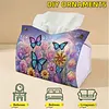 Dreamy Butterfly DIY PULeather Diamond Painting Tissue Box for Adults Beginners Gem Art Painting Napkin Holder for Living Room Bedroom Bathroom Table Decor