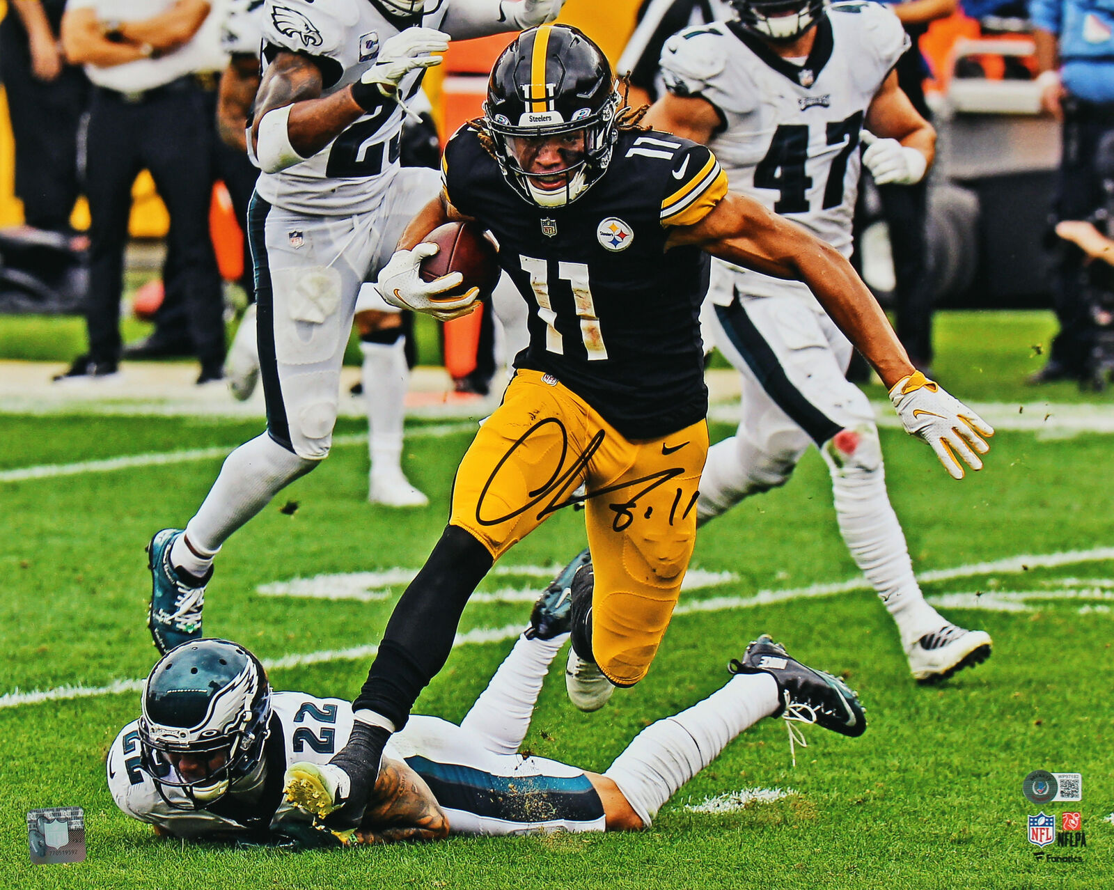 Steelers Chase Claypool Authentic Signed 16x20 Vs Eagles Photo Poster painting BAS Witnessed