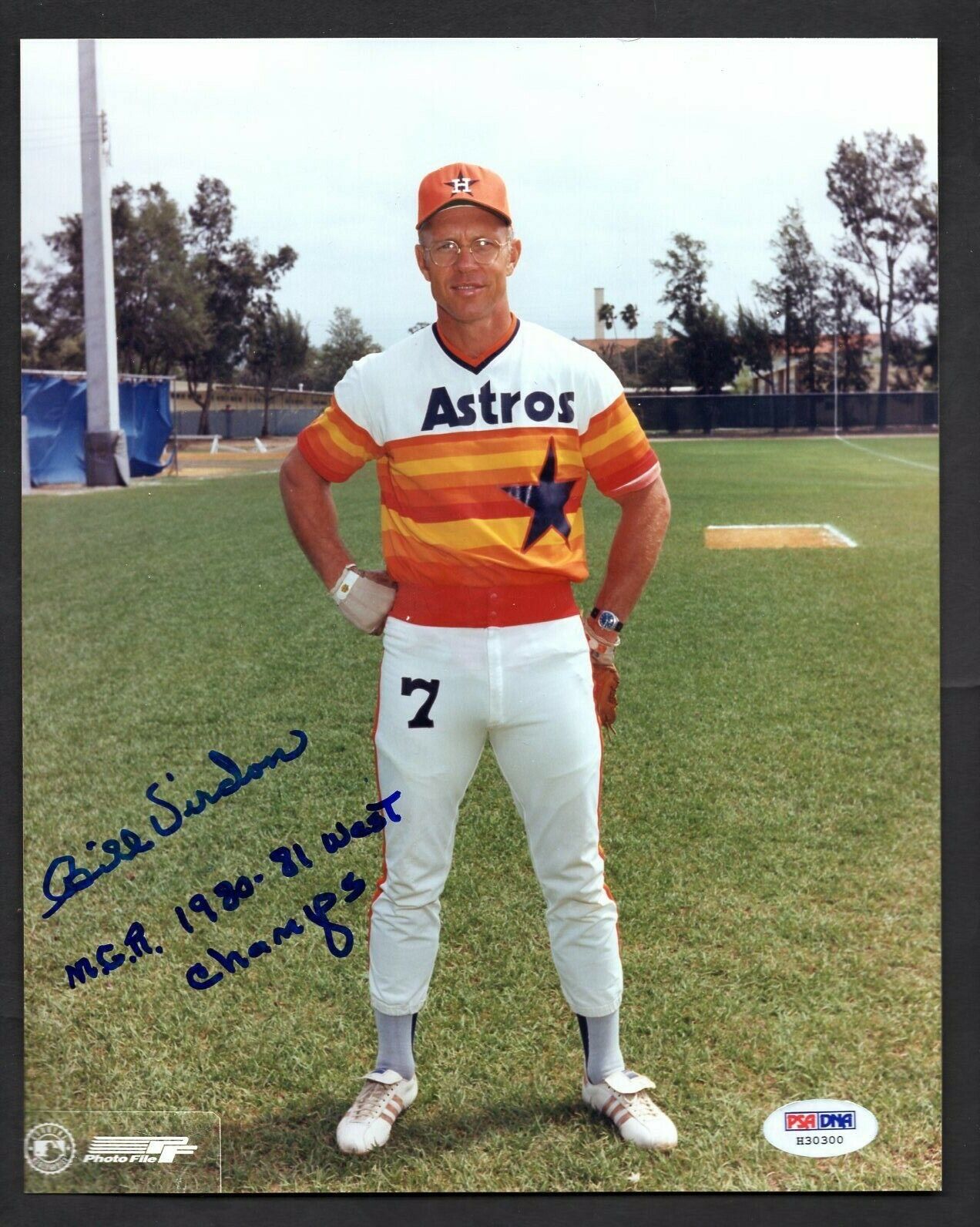 Bill Virdon Signed Inscriptions 8 x 10 Photo Poster painting PSA/DNA Houston Astros  SHIPPIN