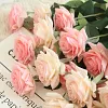 Real Touch Moisture Single Head Rose Quality Artificial Flower