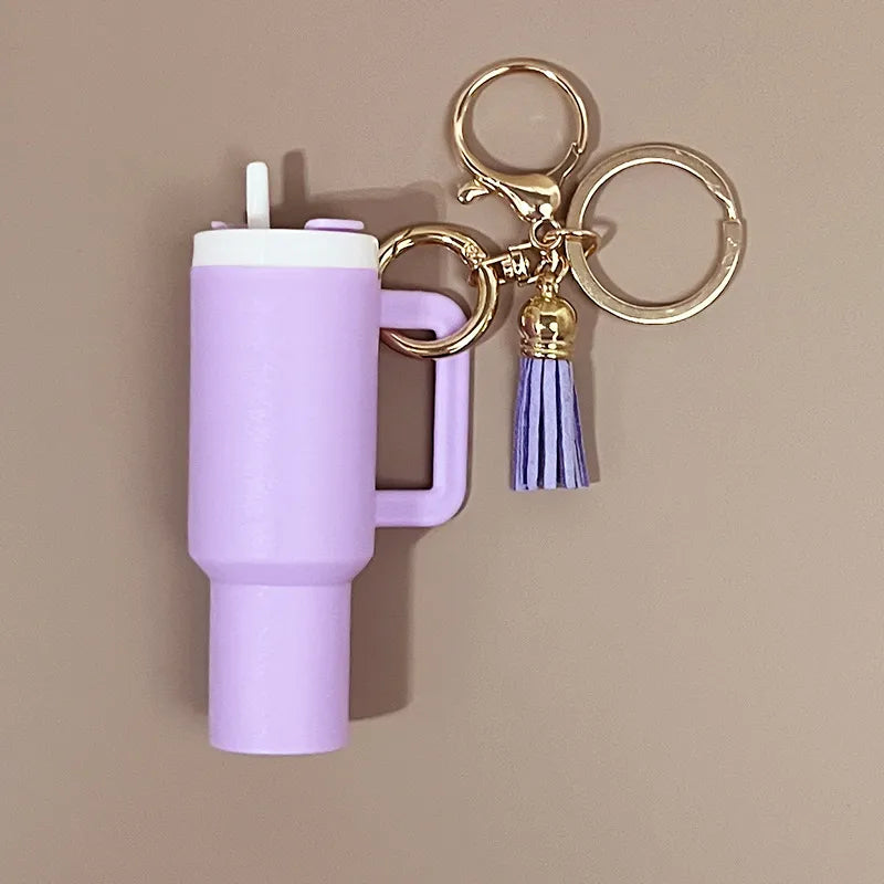 Minimalist Commute Cup Plastic Unisex Bag Pendant Keychain