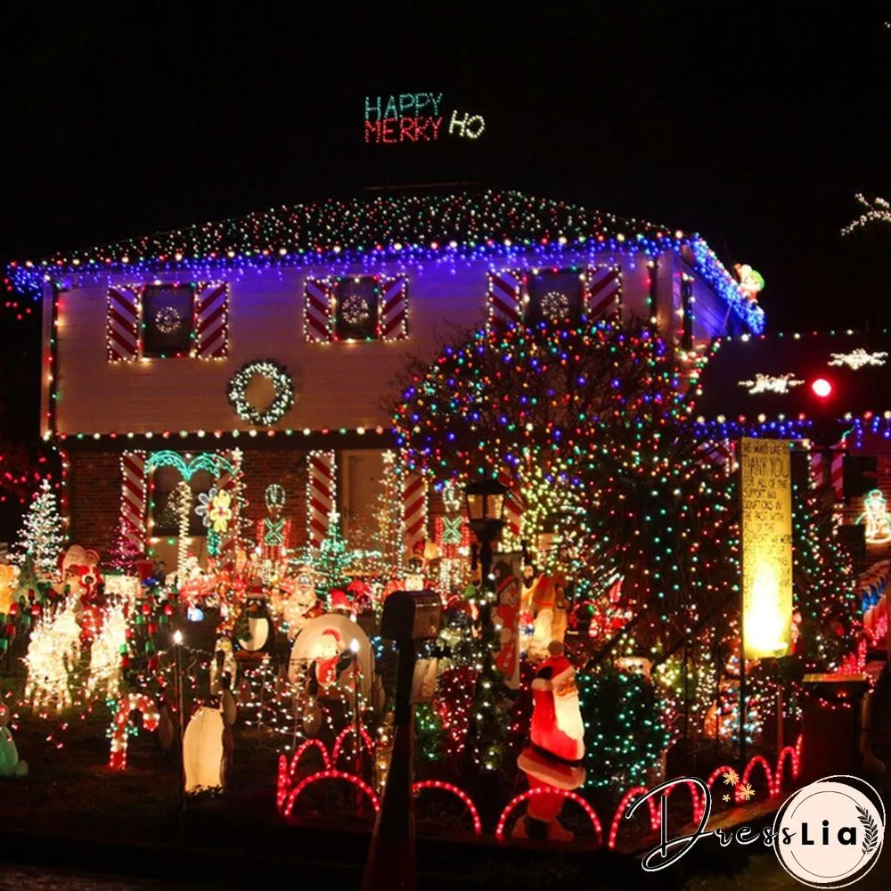 Outdoor Lighting String 200 LED Solar Garden Light Power Lamp Christmas Party for Street