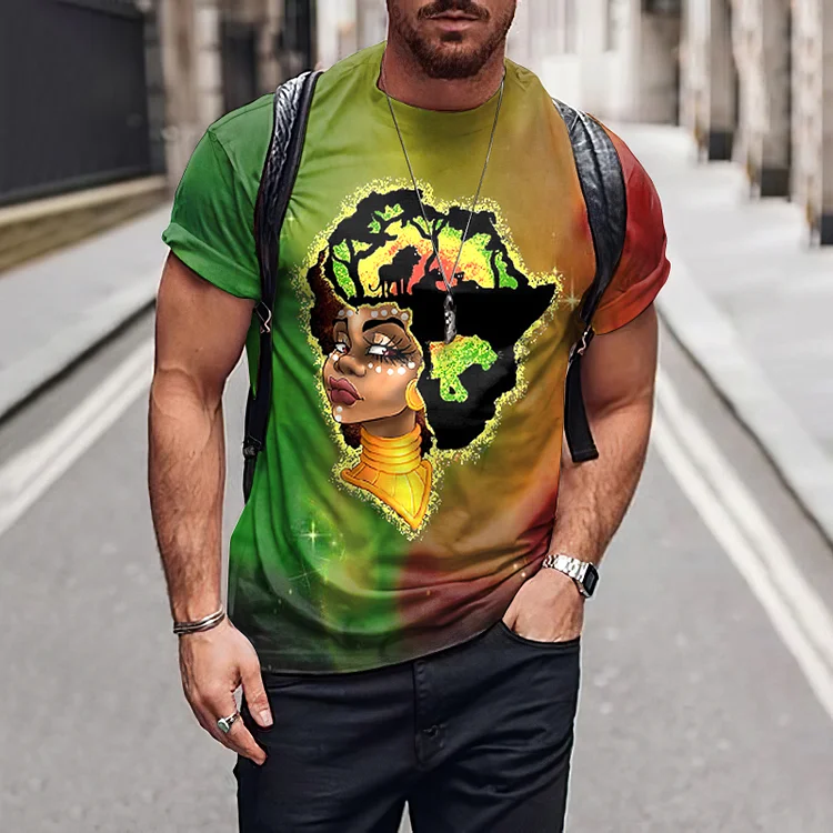 BrosWear African Ethnic Printed Casual T Shirt