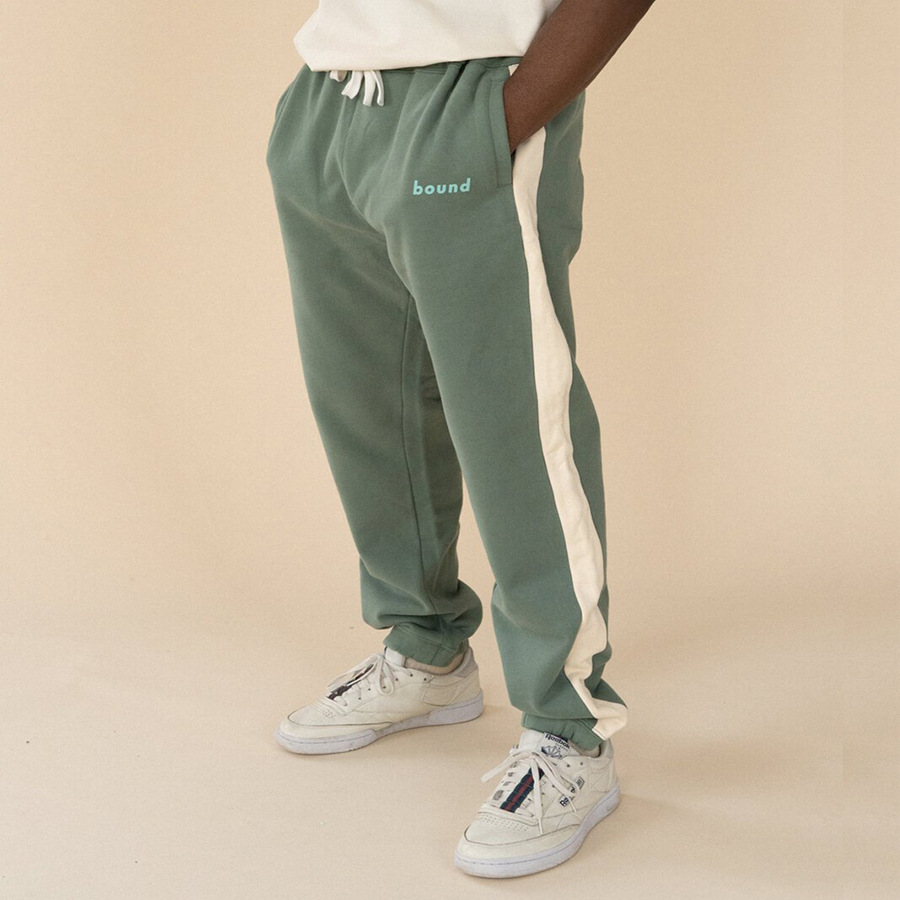 Green Striped Jogging Pants Fashion Casual Sweatpants / [blueesa] /