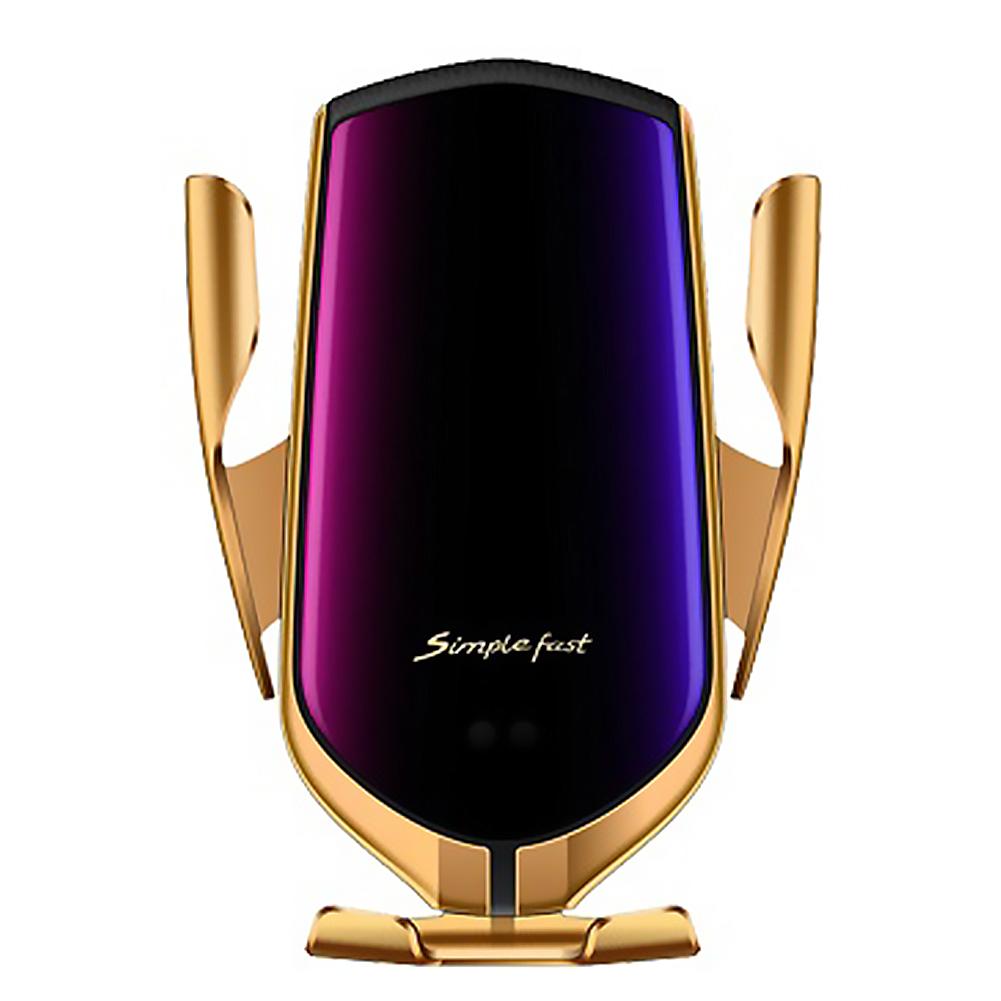 R1 10W Wireless Infrared Sensor Car Charger Fast Charging Bracket (Gold) от Cesdeals WW