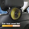USB Car Fan 3 Speeds 360 Rotatable Car Seat Headrest Fan for Sedan SUV RV Truck