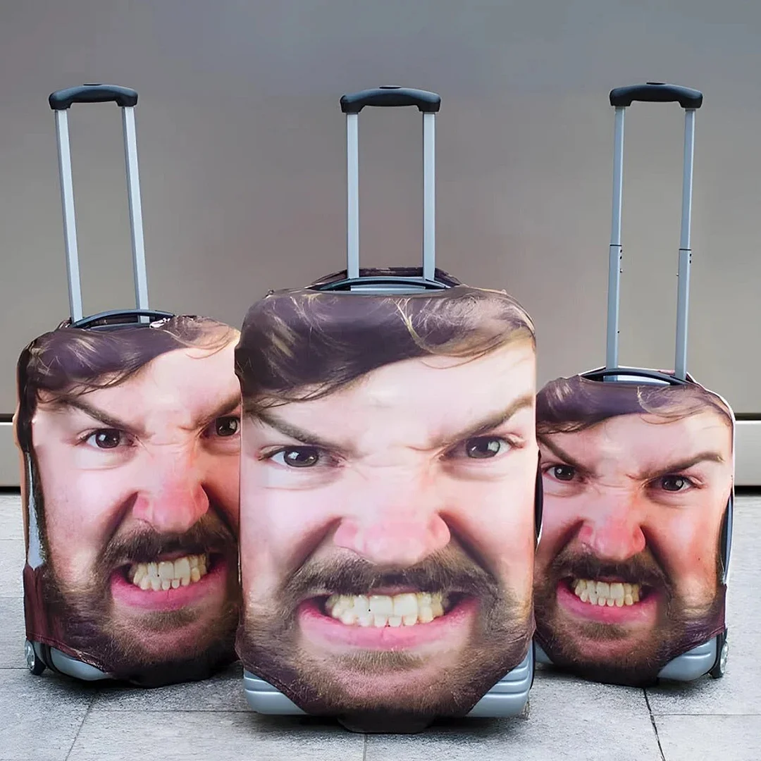 Funny Face Travel Luggage Cover