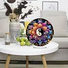 (US Local)Acrylic Special Shape Yin Yang Lotus 5D Diamond Painting Clock Kit